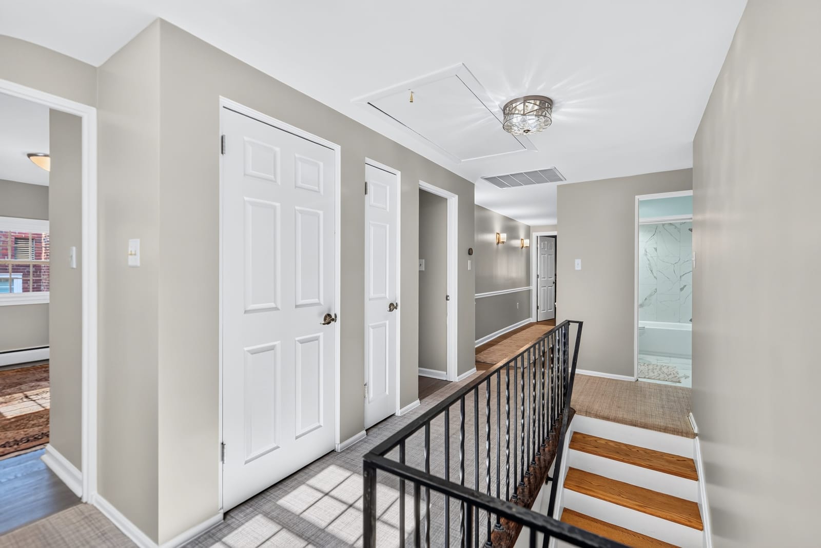 Upstairs hallway and staircase