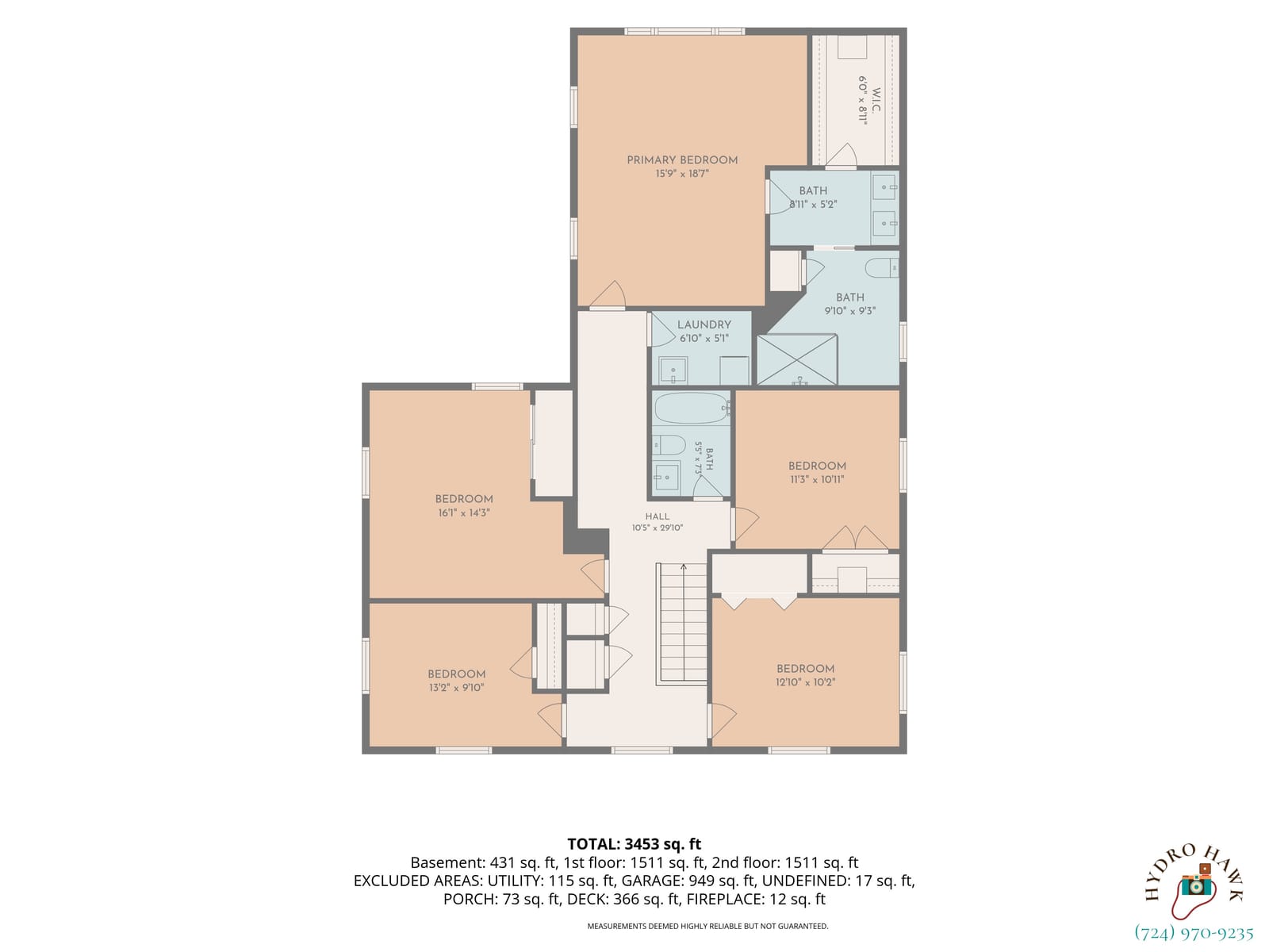 Floor plan, second floor