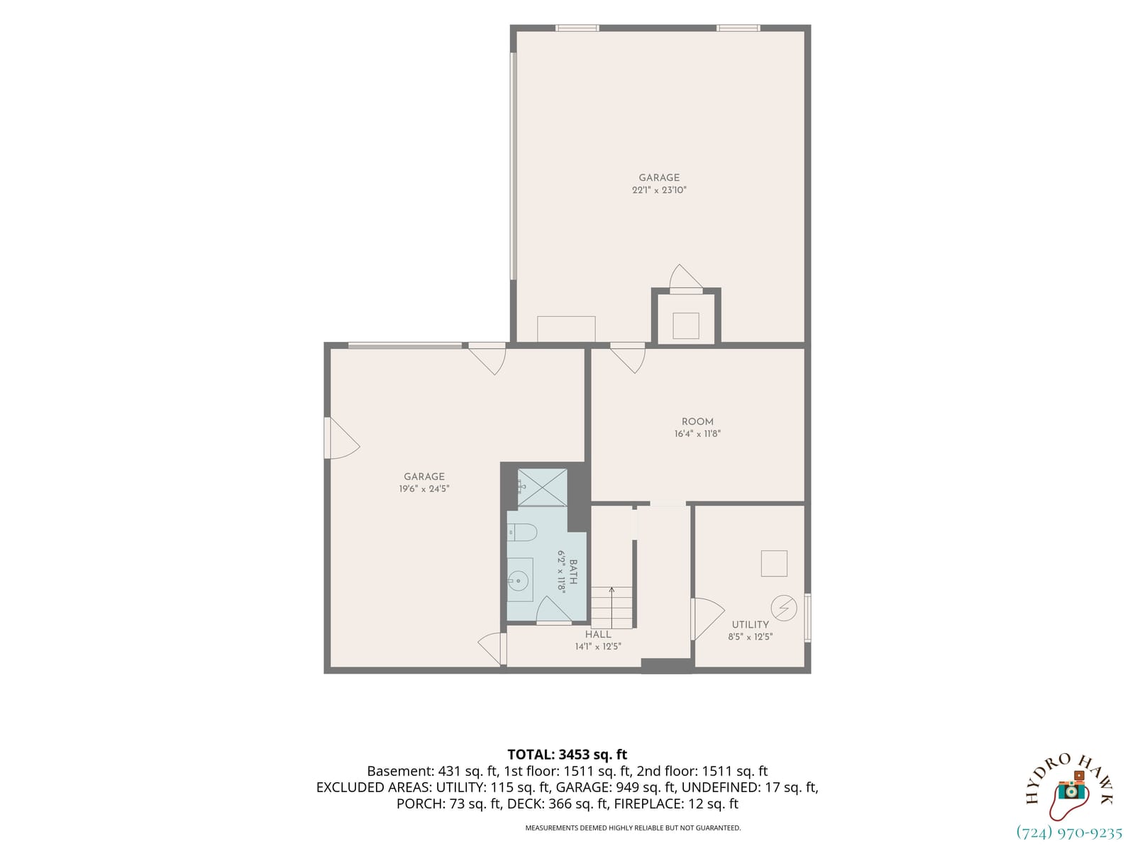 Floor plan, lower level