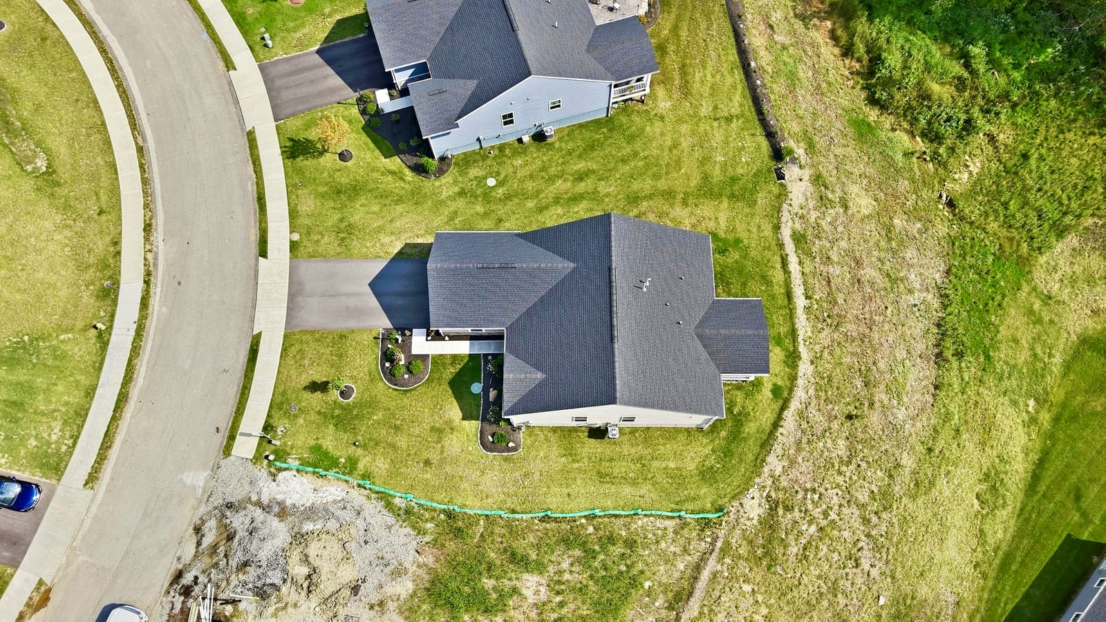 Aerial view of the home