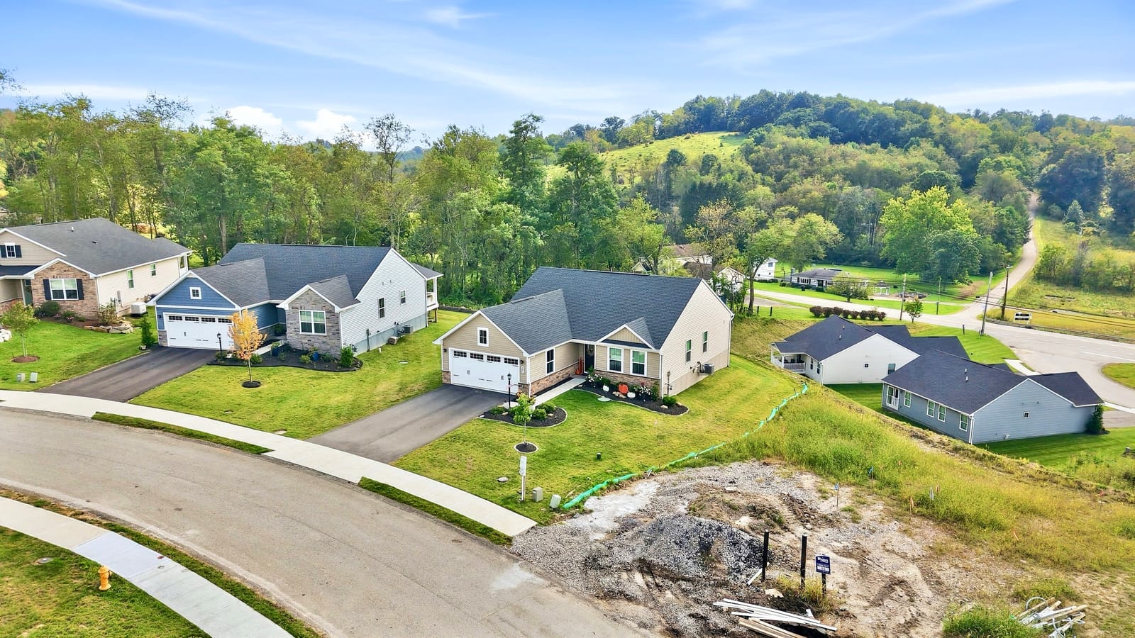 Aerial view of the neighborhood